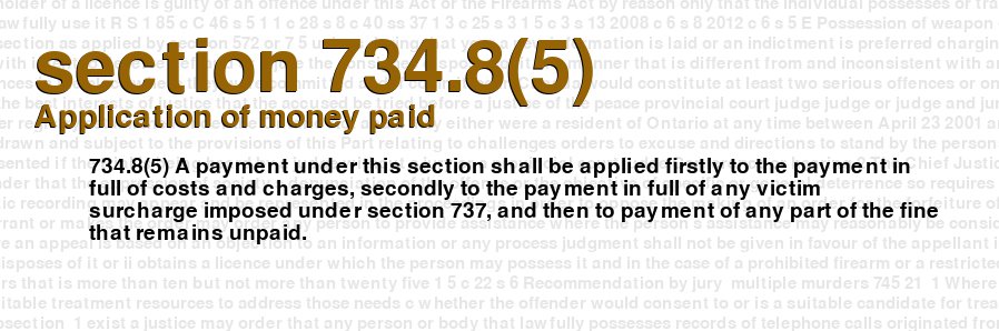 Application of money paid