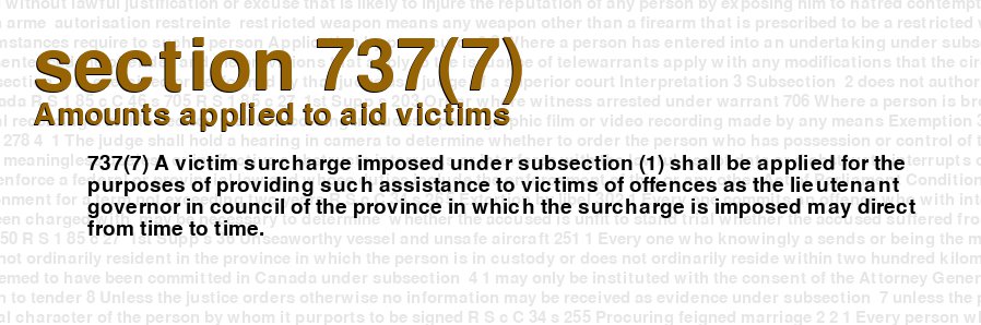 Amounts applied to aid victims