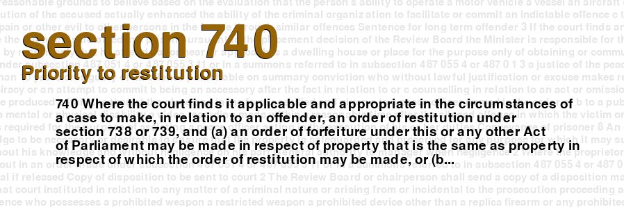 Priority to restitution