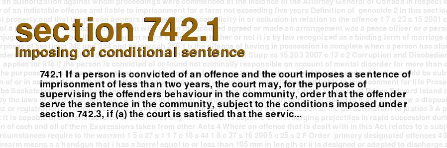 Imposing of conditional sentence