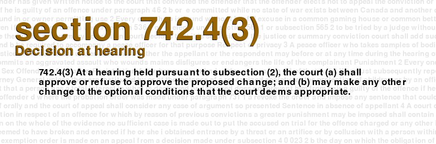 Decision at hearing
