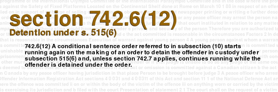 Detention under s. 515(6)