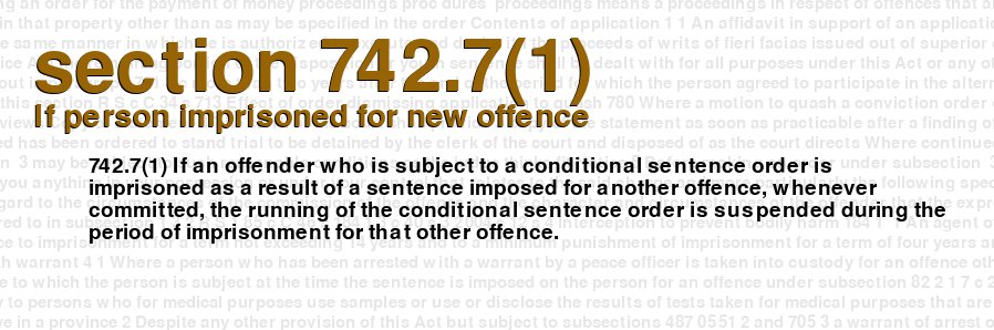 If person imprisoned for new offence