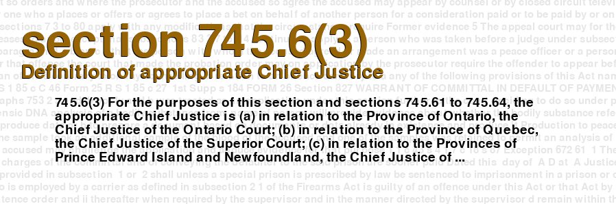 Definition of appropriate Chief Justice