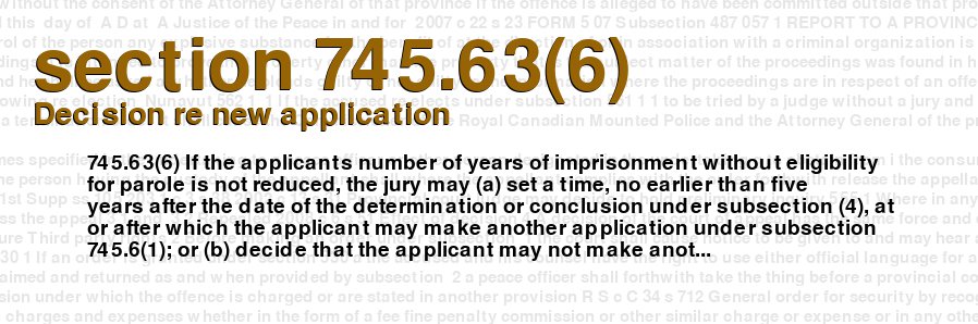 Decision re new application