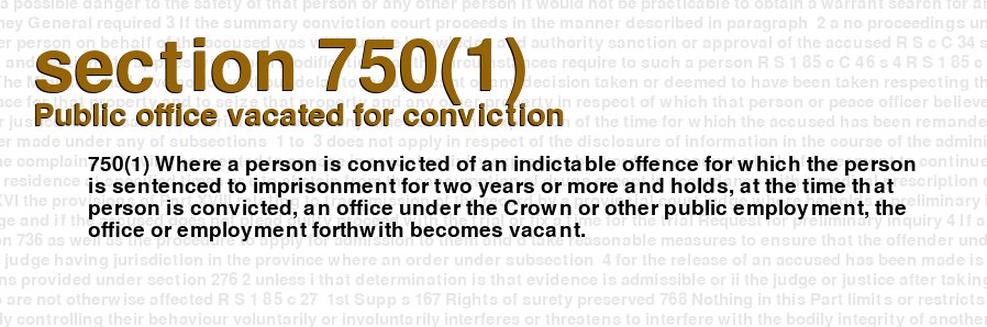 Public office vacated for conviction
