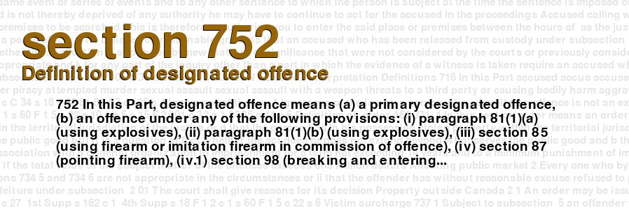 Definition of designated offence