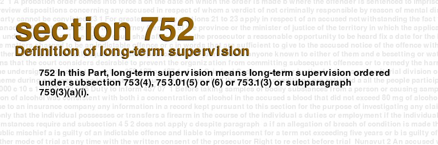 Definition of long-term supervision
