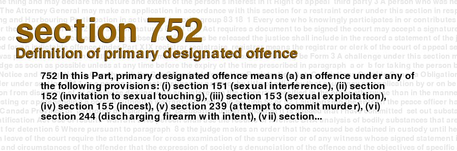 Definition of primary designated offence