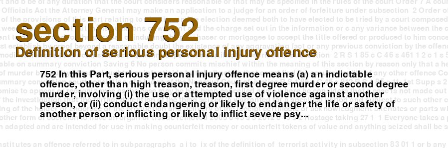 Definition of serious personal injury offence