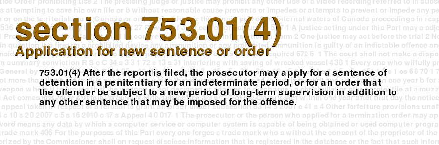 Application for new sentence or order