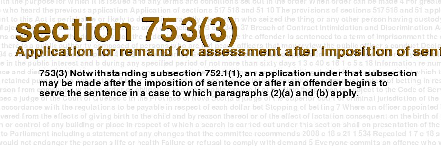 Application for remand for assessment after imposition of sentence