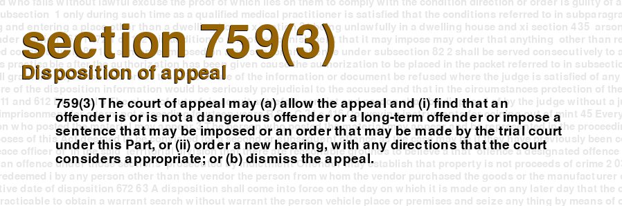 Disposition of appeal