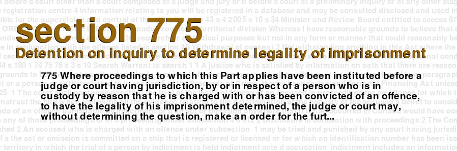 Detention on inquiry to determine legality of imprisonment