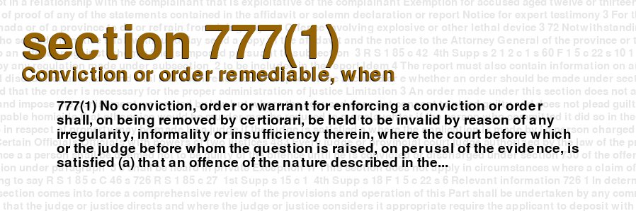 Conviction or order remediable, when