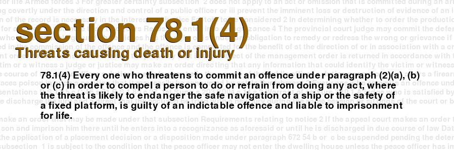 Threats causing death or injury