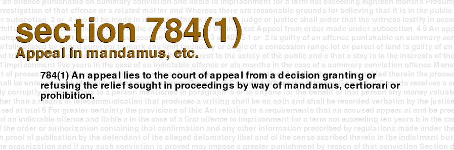 Appeal in mandamus, etc.