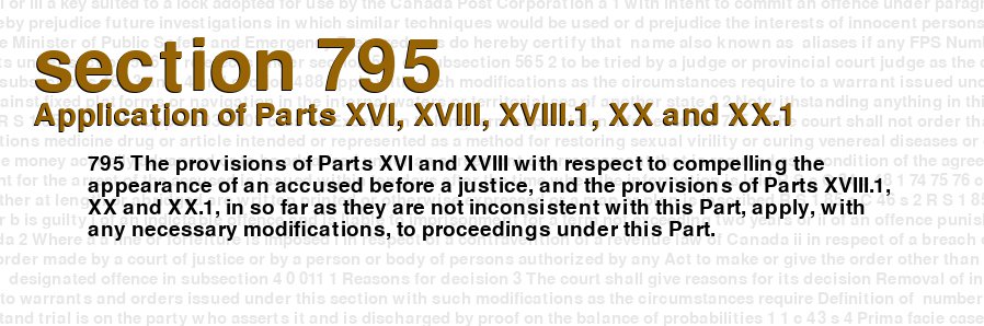 Application of Parts XVI, XVIII, XVIII.1, XX and XX.1