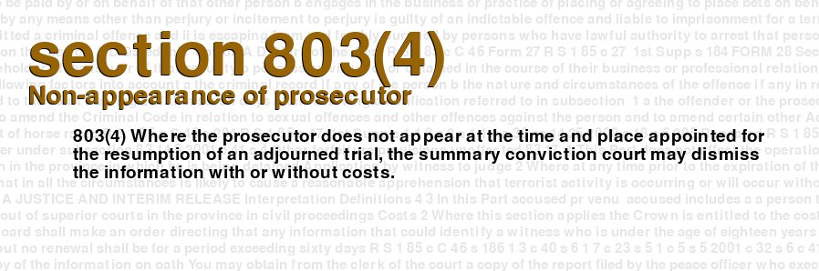 Non-appearance of prosecutor