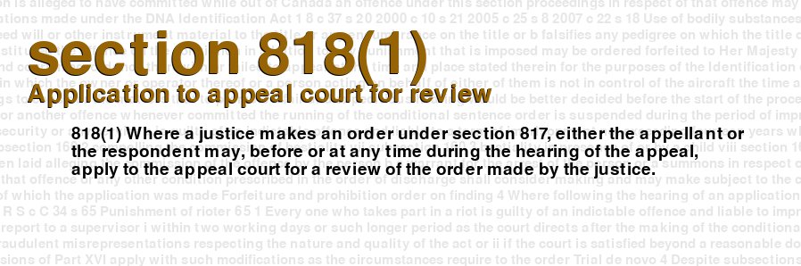 Application to appeal court for review