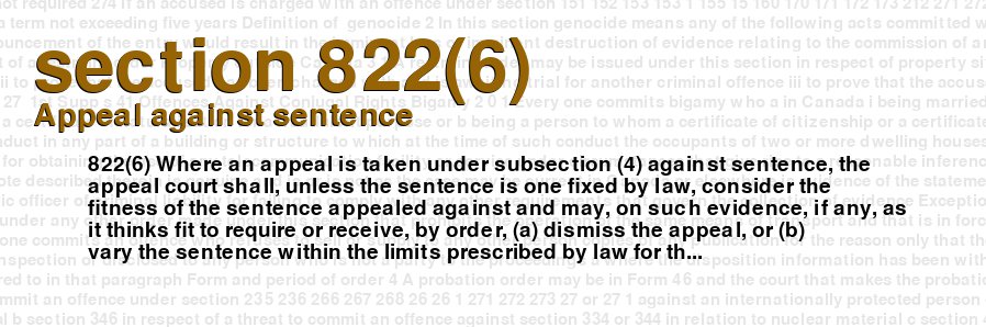 Appeal against sentence