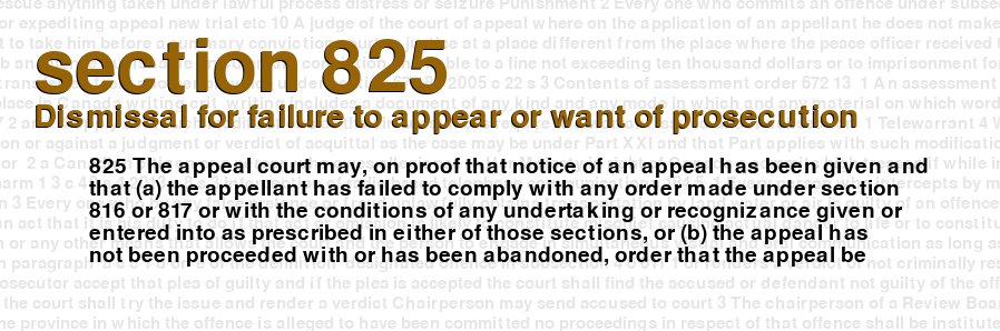 Dismissal for failure to appear or want of prosecution
