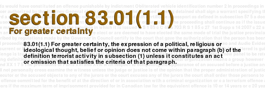 For greater certainty