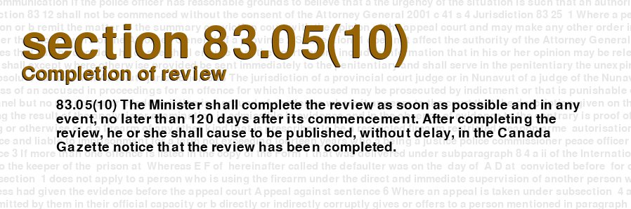 Completion of review