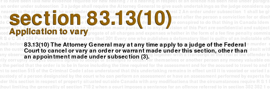 Application to vary