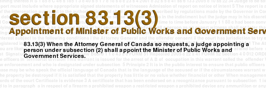 Appointment of Minister of Public Works and Government Services