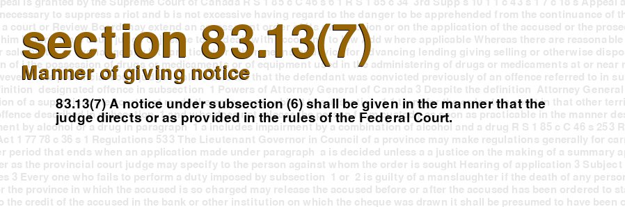 Manner of giving notice