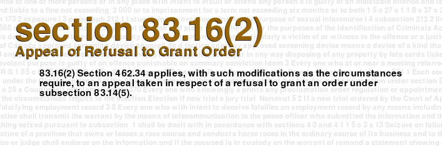 Appeal of Refusal to Grant Order