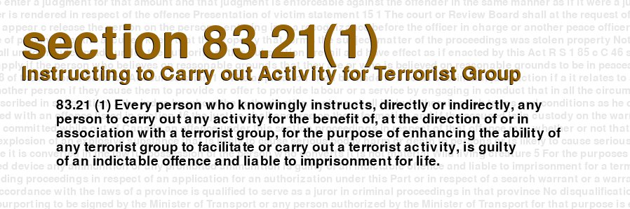 Instructing to Carry out Activity for Terrorist Group
