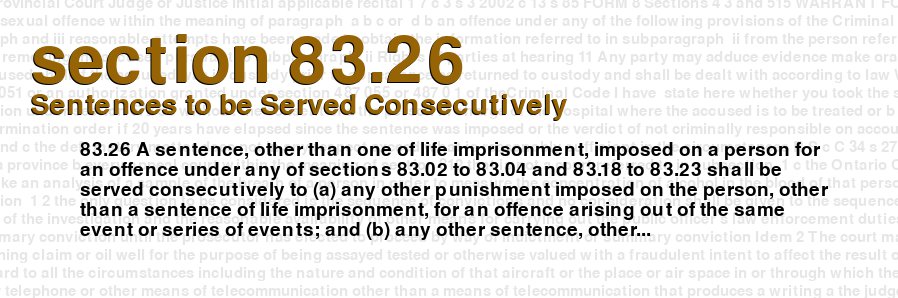 Sentences to be Served Consecutively