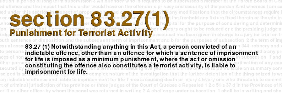 Punishment for Terrorist Activity