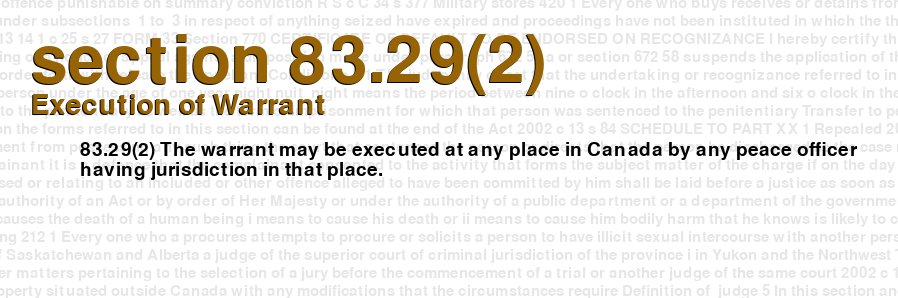 Execution of Warrant