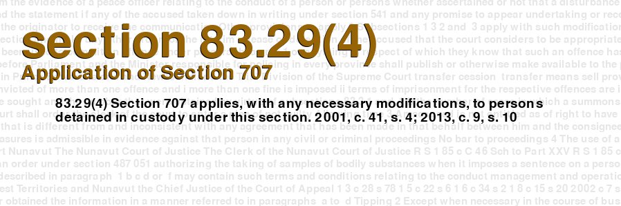 Application of Section 707
