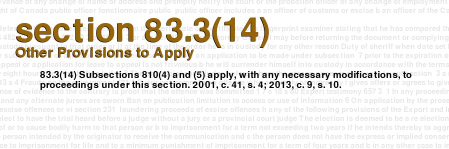 Other Provisions to Apply