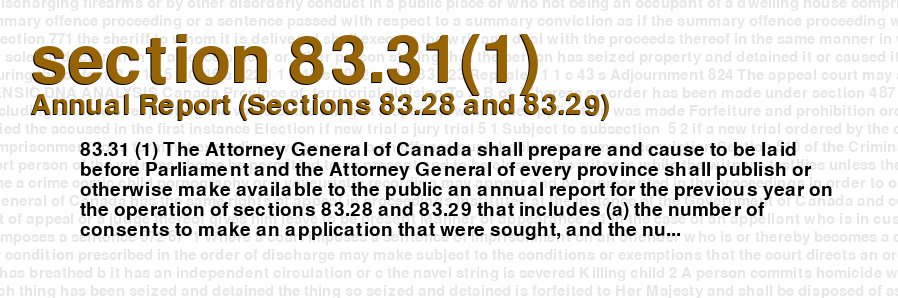 Annual Report (Sections 83.28 and 83.29)