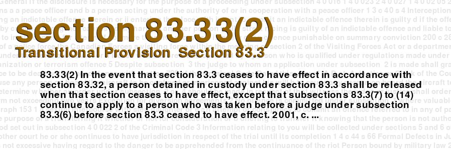 Transitional Provision  Section 83.3