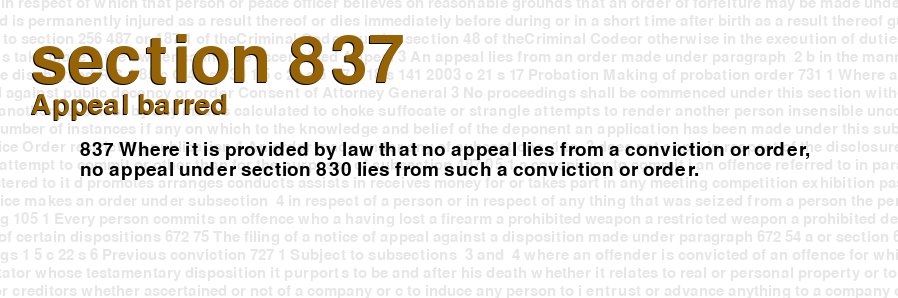 Appeal barred