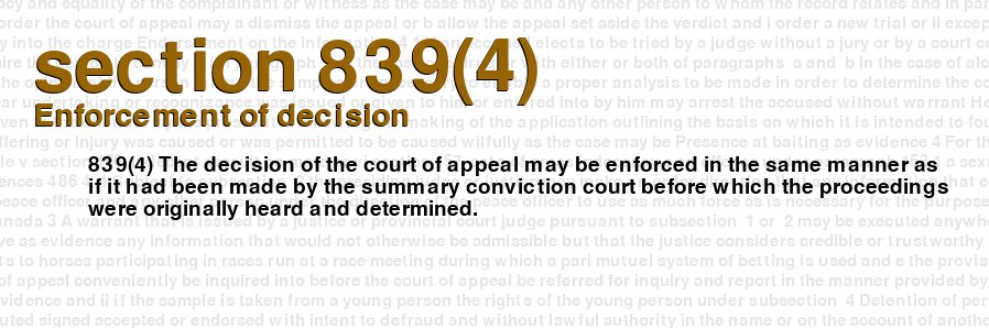 Enforcement of decision