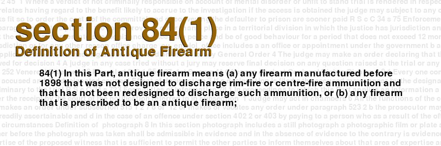 Definition of Antique Firearm