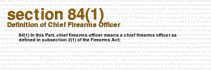 Definition of Chief Firearms Officer