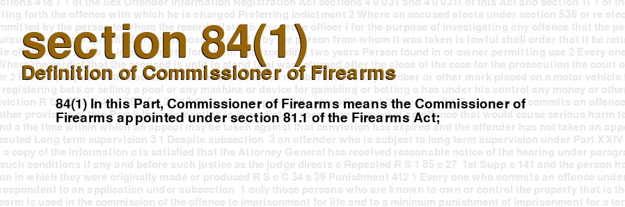 Definition of Commissioner of Firearms
