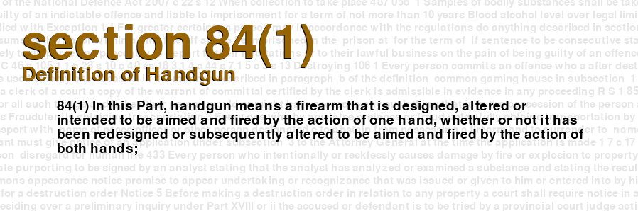 Definition of Handgun