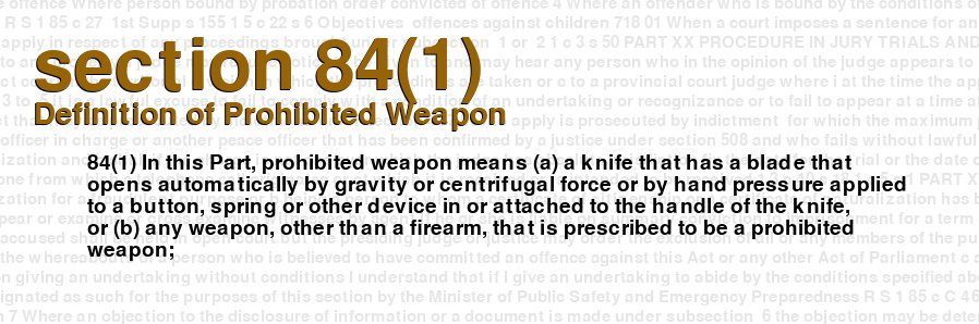 Definition of Prohibited Weapon