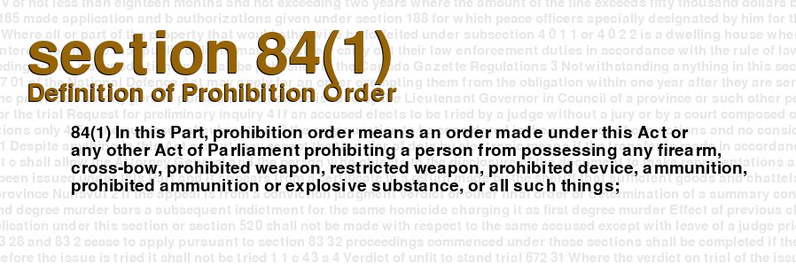 Definition of Prohibition Order