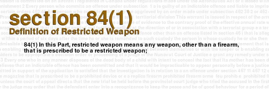 Definition of Restricted Weapon