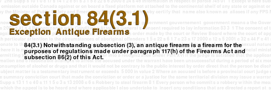 Exception  Antique Firearms